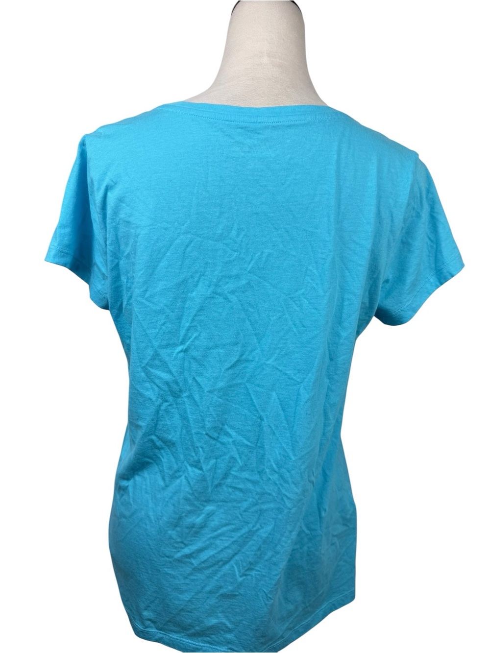 Lilly Pulitzer Short Sleeve V-Neck Tee in Turquoise size medium - Picture 7 of 9